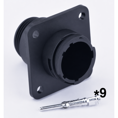 ISOBUS socket for cabin connector 182922-1 9p