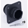ISOBUS socket for cabin connector 182922-1 9p